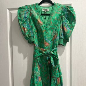 Hale bob green mini dress